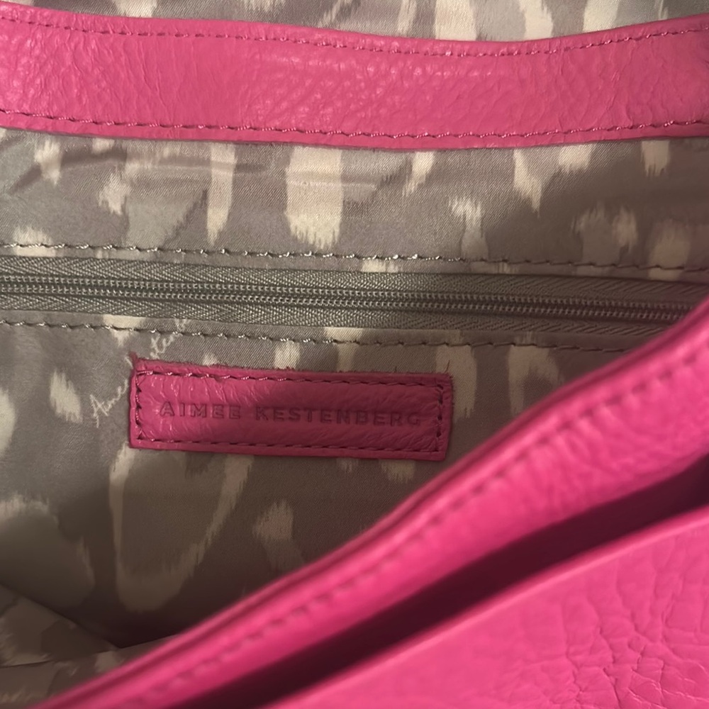 Aimee Kestenberg Pebble Leather Pink Crossbody Purse - All For Love - Picture 12 of 12